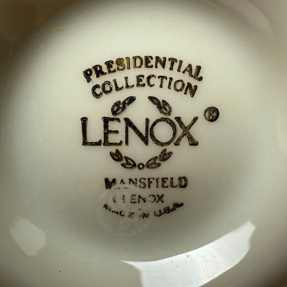 2/$30 Lenox Mansfield Presidential Collection Fine China Tea Cup & Saucer Set - Picture 10 of 10